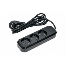 3 гнезда 3М удлинитель черный 7523