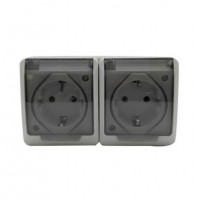 АВаТар 2-я розетка c/з+крышка наружная