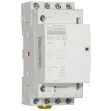 Модульний контактор MK-N 4P 25A 4NO 220V