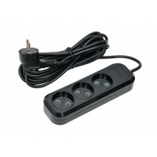 3 гнезда 5М удлинитель черный 7525