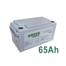 Акумулятор гелевий Green Energy 12V-65Ah для ДБЖ, вага 19кг