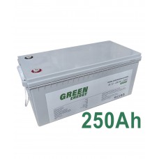 Акумулятор гелевий Green Energy 12V-250Ah для ДБЖ,  вага 62кг