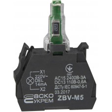ZBV-M5 Блок для підсвіч. жовтий 230В для кнопок TB5