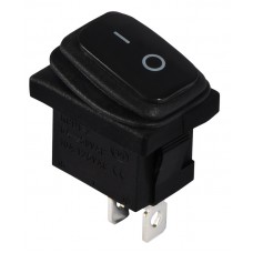 KCD1-2-101W B/B Перемикач 1 клав. чорний вологозахищений