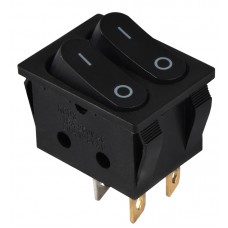 KCD2-5-2101 B/B Перемикач 2 клав. чорний