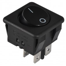 KCD2-10-201 B/B Перемикач 1 клав. (чорна кругла клавіша)