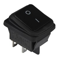 KCD2-201W B/B Перемикач 1 клав. з захистом чорний