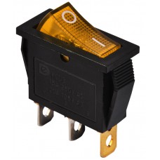 KCD3-101N 220V YL/B Перемикач 1 клав. жовтий з підсвічуванням