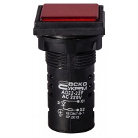 Сигнальна арматура AD22-22F червона 220V АC