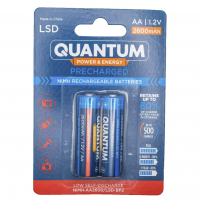 Акумулятор Ni-MH з низьким саморозрядом (LSD) Quantum 2600mAh AA, 2шт/уп blister