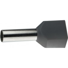 Наконечники трубчаті ТЕ 4,0-12 сірі (100 шт.)