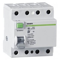 Диференційний вимикач (ПЗВ), Icn=10kA, 4 полюса, In=63A, IΔn=100mA, typ S+A, Ex9CL-100 4P 63A A 100m