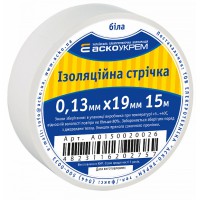 Стрічка ізоляційна 0,13мм*19мм/15м біла