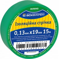 Стрічка ізоляційна 0,13мм*19мм/15м зелена