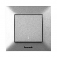 Вимикач Panasonic Arkedia Slim одноклавішний прохідний, срібний