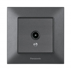 Розетка Panasonic Arkedia Slim ТV прохідна 12dB, димчаста