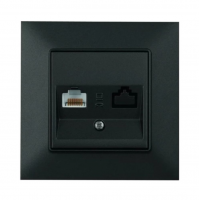 Розетка Panasonic Arkedia Slim комп\'ютерна RJ45 CAT6e, чорна