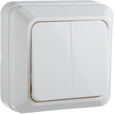Вимикач 2-кл. BЗ10-2-0-Ct-W (білий)