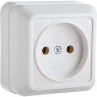 Розетка без заземлення PЗ16-Ct-W (біла)