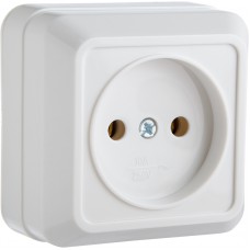 Розетка без заземлення PЗ16-Ct-W (біла)