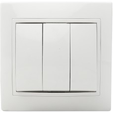 Вимикач 3-кл. BBсб10-3-0-Fl-W (білий)