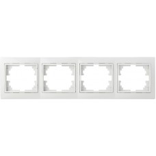 Рамка чотиримісна Pм-4-Fl-W (біла)