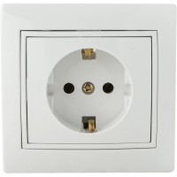 Розетка 2Р+PE PBсб16-З-Fl-W (біла)