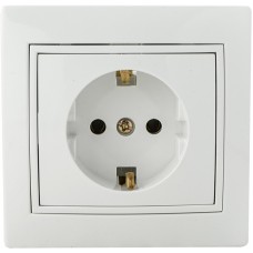 Розетка 2Р+PE PBсб16-З-Fl-W (біла)