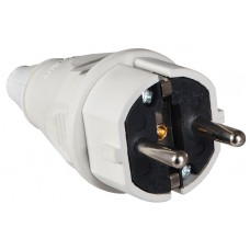 Вилка переносна ВП 16А/2 (220В) 2Р+РЕ (012) Біла