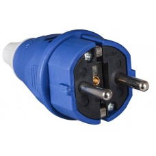 Вилка переносна ВП 16А/2 (220В) 2Р+РЕ (012) Синя