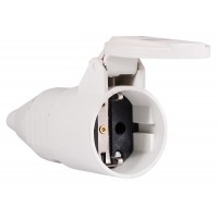 Розетка (гніздо) переносна ГП 16А/2 (220В) 2Р+РЕ (212) Біла