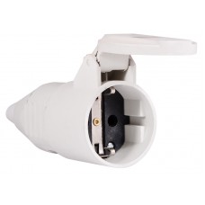 Розетка (гніздо) переносна ГП 16А/2 (220В) 2Р+РЕ (212) Біла