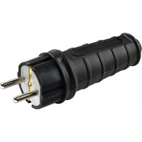 Вилка каучукова подовжена 2Р+PE 16А IP44