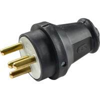 Вилка каучукова 3Р+РЕ 25А IP44