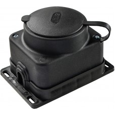 Розетка каучукова з захисною кришкою зовнішньої установки 2Р+PE 16А IP44