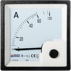 AС Амперметр прямого включення 60А 72х72 модель A-72-6