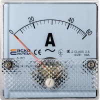 AС Амперметр прямого включення; 60А; 80х80; модель А-80