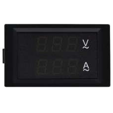 Амперметр+вольтметр цифровий (АС 100А; АС80-300В) 70х40 модель ЦАВ-100 LB
