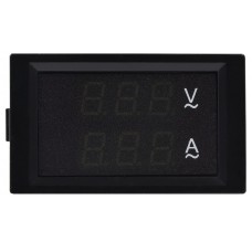 Амперметр+вольтметр цифровий (АС 60А; АС80-300В) 70х40 модель ЦАВ-60 LB