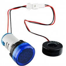 Круглий цифровий вимірювач струму ED16-22AD 0-100A (синій)