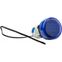 Круглий цифровий вимірювач температури ED16-22WD -25°С - 150°С (синій)