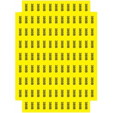 Знак "380 В" жовтий 45х22 (на аркуші 113 шт)