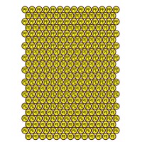 Знак "захисне заземлення" PE (на аркуші 297 шт)