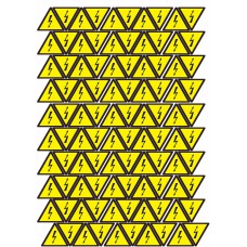 Знак"Небезпека ураження електричним струмом" 45 мм (на аркуші 100 шт)