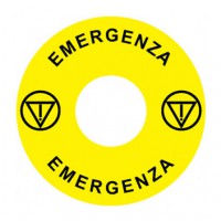 Emergency Stop наклейка для Ex9P1 H, 60 mm, 3М основа, жовта, IT, Ex9P1 H S6IT