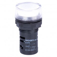 Індикатор, плоска лінза, біла, 230V AC, Ex9IL 1C w 230V AC