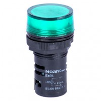 Індикатор, плоска лінза, зелена, 230V AC, Ex9IL 1C g 230V AC