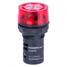 Зумер, перерваний звук, мигаючий, червоний, 24V AC/DC, Ex9PB B r 24V AC/DC