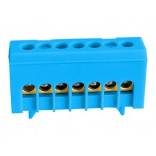 Клемний блок, закритий, пластиковий тримач на DIN-рейку, синя, 7x16mm2 , TBB 7x16