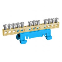 Клемний блок, відкритий, пластиковий тримач на DIN-рейку, синя, 12x10mm2 , TBB 12x10